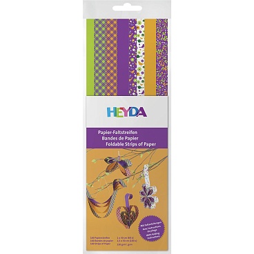 Набор полосок бумаги для квиллинга Brunnen Heyda, 8 цветов, 160 штук Фиолетовый - 6